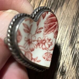 Jacqueline Smiley JSVR STERLING HEART Brooch/Pendant 950 silver - VALENTINE